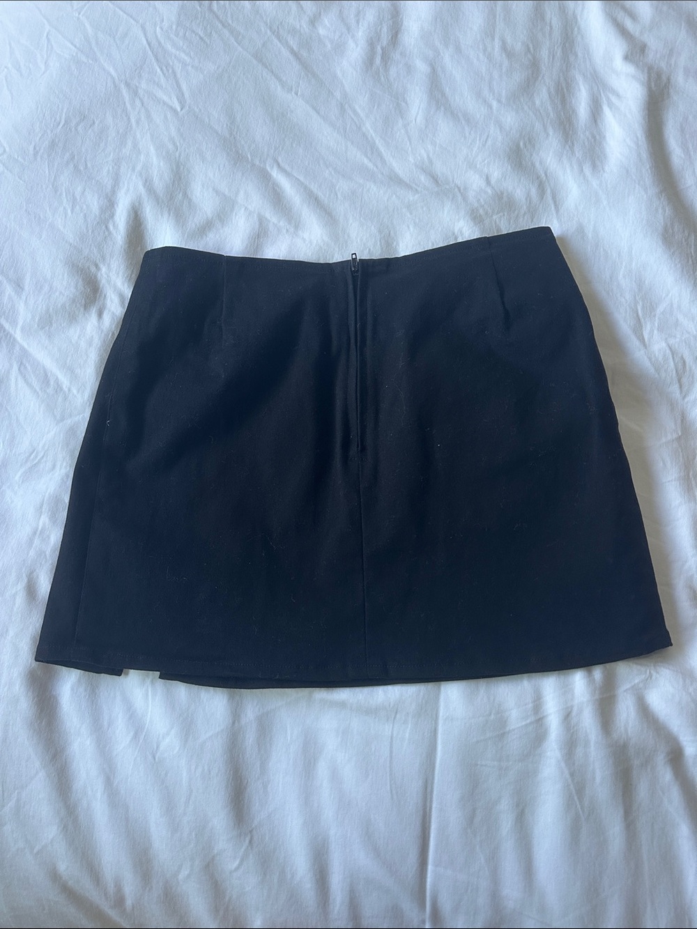 Motel Rocks Black Mini Skirt with Front Slit - Picture 4 of 4